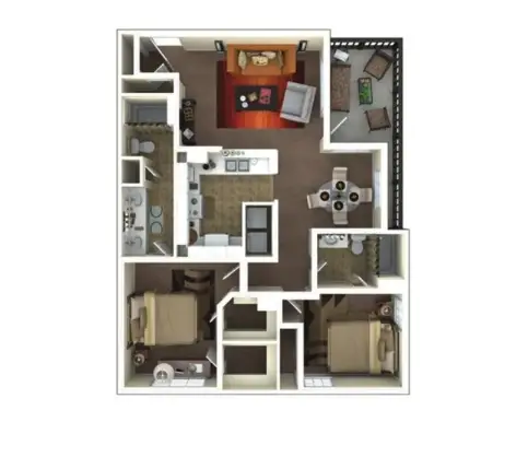 Ashford Lakes Houston Apartments Floor Plan 4