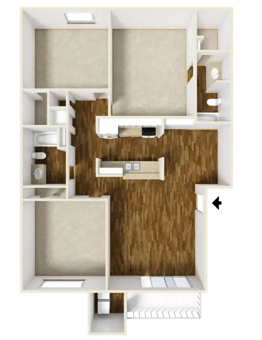 Bankside Village Houston Apartment Floorplan 11
