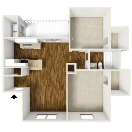 Bankside Village Houston Apartment Floorplan 7