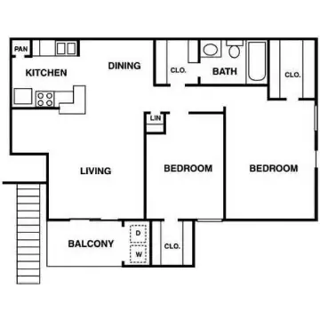 Bankside Village Houston Apartment Floorplan 8