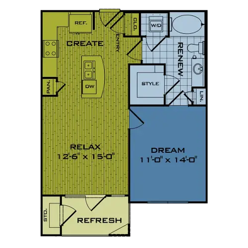 Beacon at Buffalo Pointe Houston Apartment Floor Plan 2