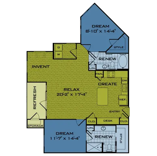 Beacon at Buffalo Pointe Houston Apartment Floor Plan 8