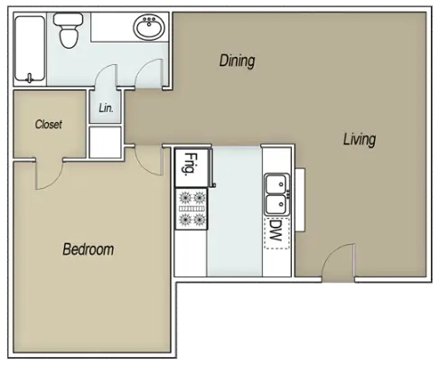 Brays Oaks Village Houston Apartment Floor Plan 2
