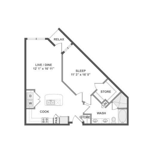 Caroline Post Oak Houston Apartments Floor Plan 4