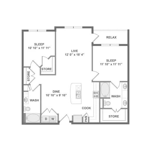 Caroline Post Oak Houston Apartments Floor Plan 7