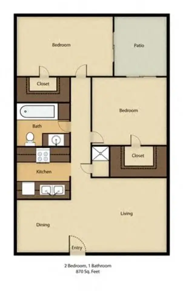 Coral Hills Apartments Houston Floor Plan 1 (4)