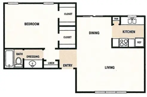 Crossview Courts Apartments Houston Apartments Floor Plan 3