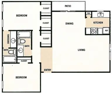 Crossview Courts Apartments Houston Apartments Floor Plan 5