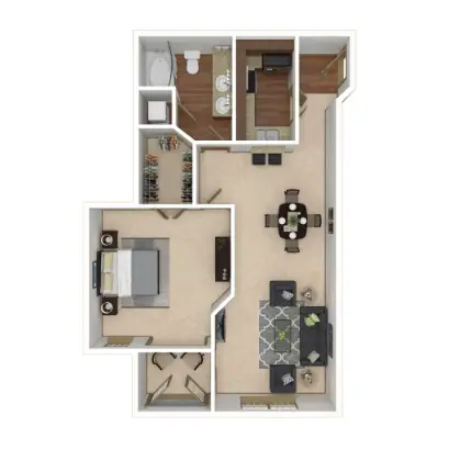 Deerwood Apartments Houston Floor Plan 1