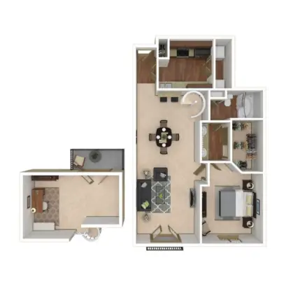 Deerwood Apartments Houston Floor Plan 16
