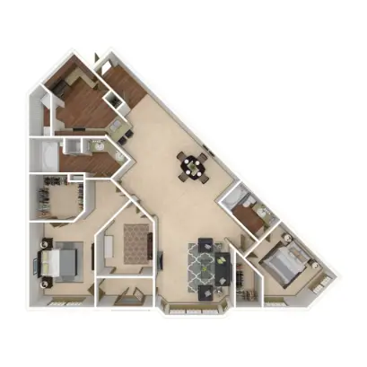 Deerwood Apartments Houston Floor Plan 34