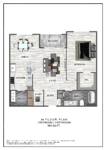 Domain at City Centre Houston Apartments Floor Plan 4