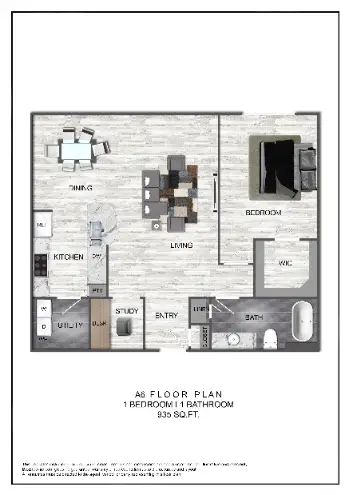 Domain at City Centre Houston Apartments Floor Plan 6