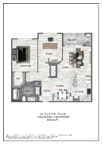 Domain at City Centre Houston Apartments Floor Plan 7