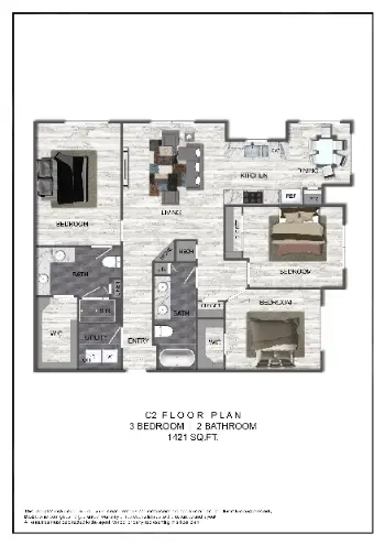 Domain at City Centre Houston Apartments Floor Plan18