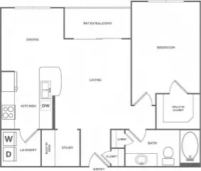 Eclipse Apartments Houston Apartments Floor Plan 14
