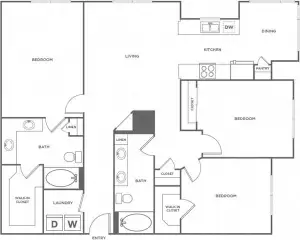 Eclipse Apartments Houston Apartments Floor Plan 44