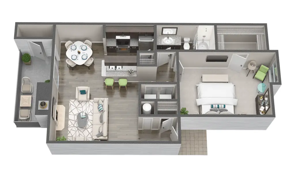 Finley West Houston Apartments Floor Plan 1