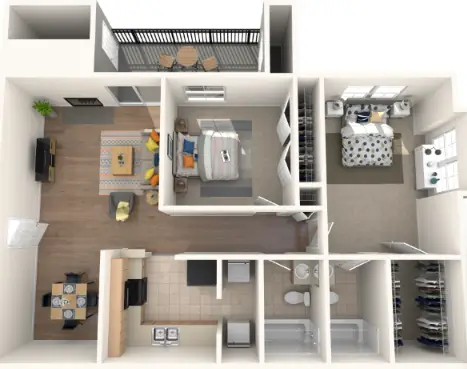 Foundations at Edgewater Houston Apartments Floor Plan 7