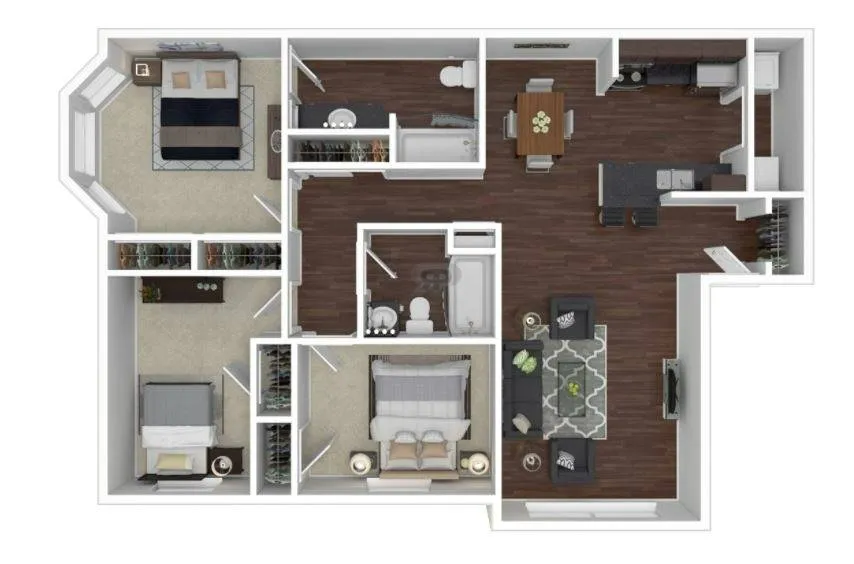 Fountains of Rosenberg Apartment Floorplan 16