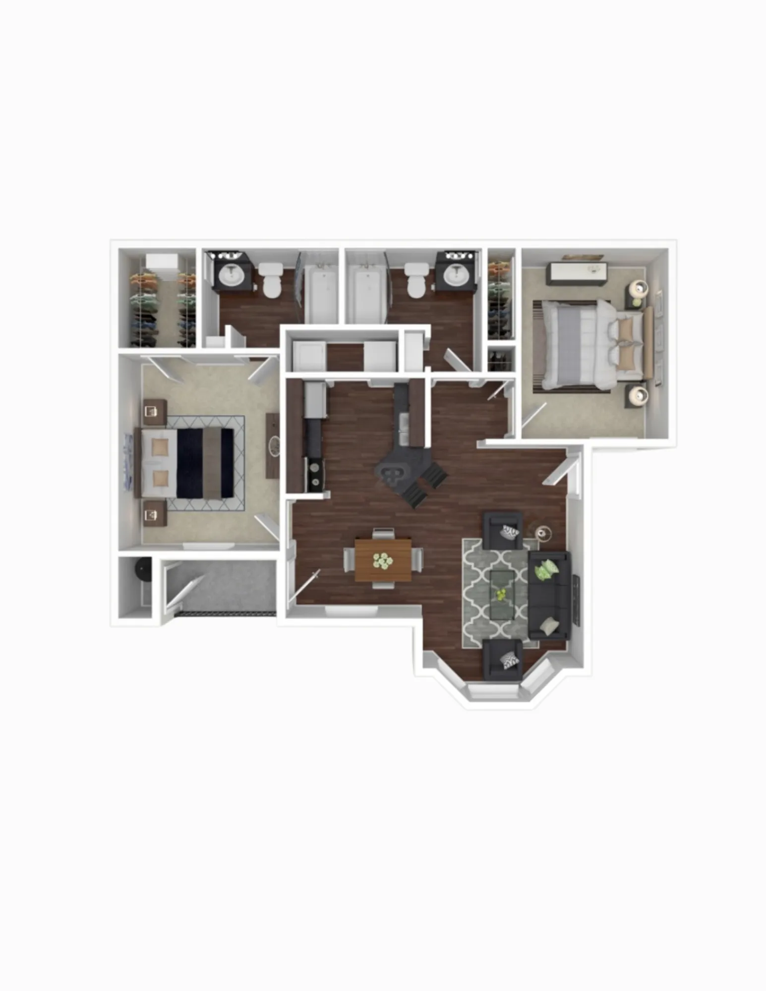 Fountains of Rosenberg Apartment Floorplan 6