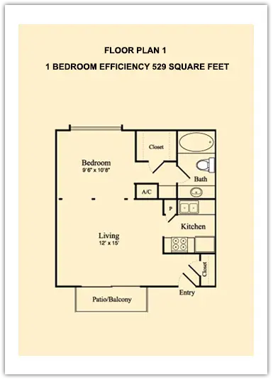 Fox Hall Apartments Houston Apartment Floor Plan 1
