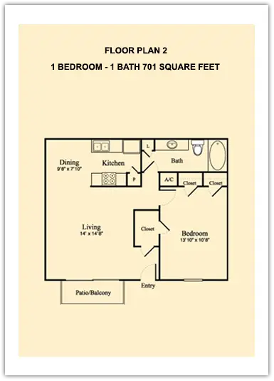 Fox Hall Apartments Houston Apartment Floor Plan 2