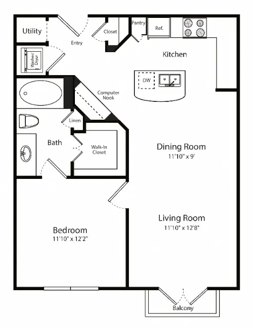 Gables 6464 San Felipe Houston Apartments Floor Plan 10