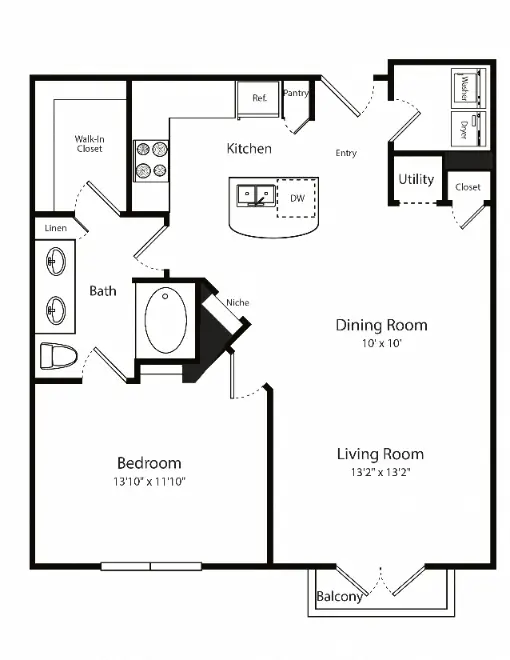 Gables 6464 San Felipe Houston Apartments Floor Plan 12