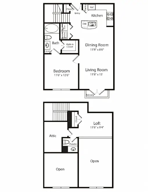 Gables 6464 San Felipe Houston Apartments Floor Plan 16