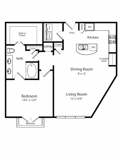 Gables 6464 San Felipe Houston Apartments Floor Plan 21