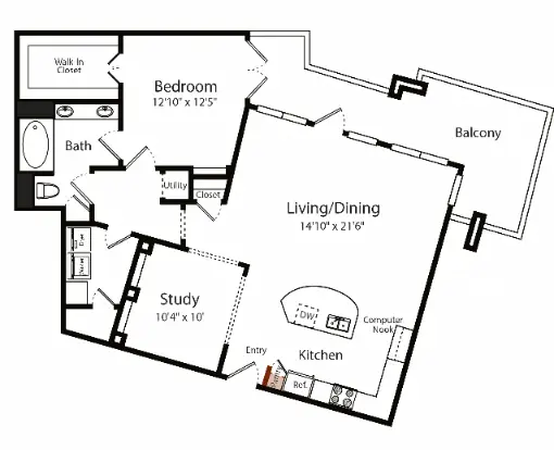 Gables 6464 San Felipe Houston Apartments Floor Plan 26