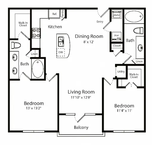 Gables 6464 San Felipe Houston Apartments Floor Plan 30