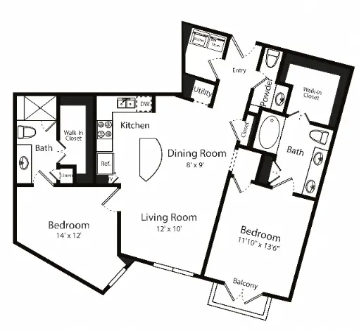 Gables 6464 San Felipe Houston Apartments Floor Plan 32