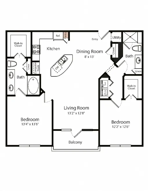 Gables 6464 San Felipe Houston Apartments Floor Plan 37