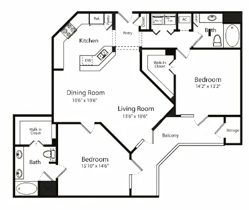 Gables 6464 San Felipe Houston Apartments Floor Plan 41