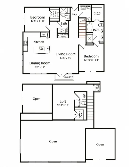 Gables 6464 San Felipe Houston Apartments Floor Plan 50
