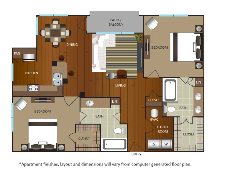 Gables Metropolitan Uptown Houston Apartment Floorplan 10