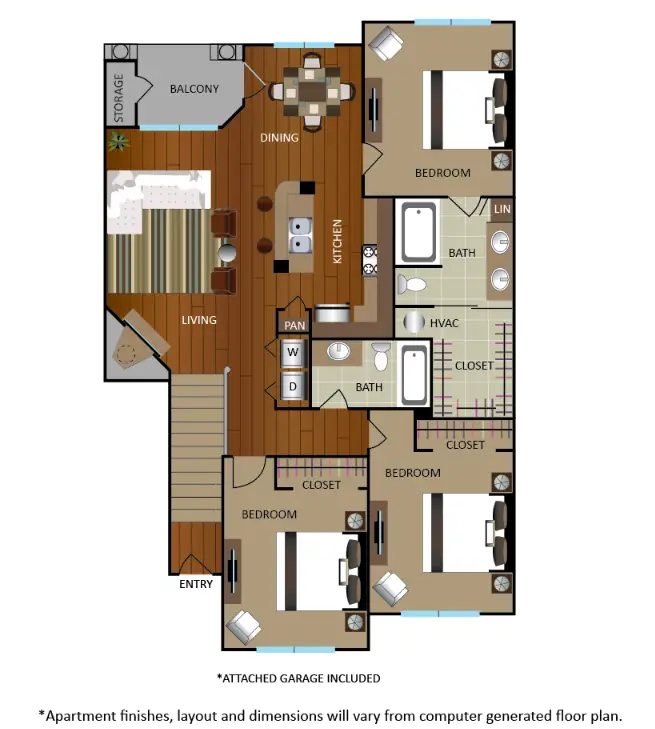 Gables Metropolitan Uptown Houston Apartment Floorplan 11