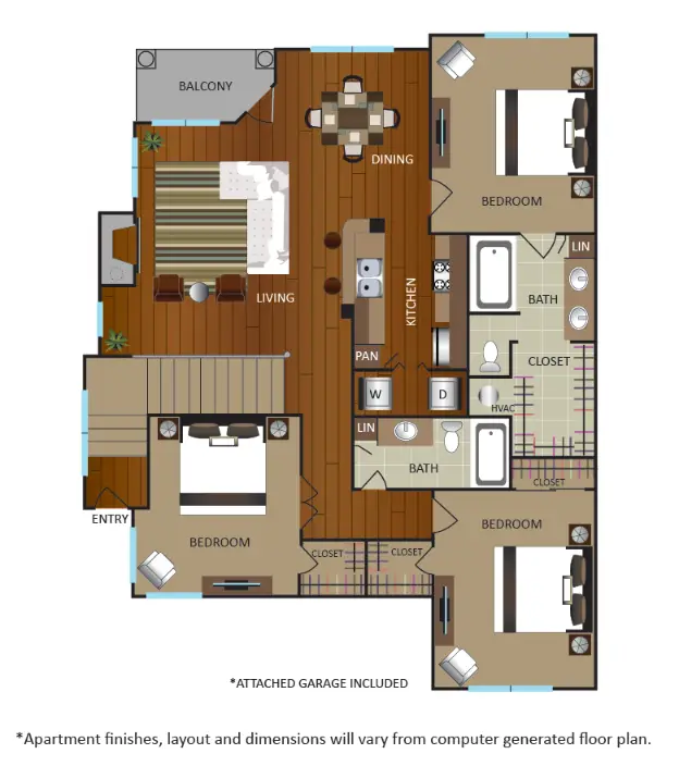 Gables Metropolitan Uptown Houston Apartment Floorplan 12