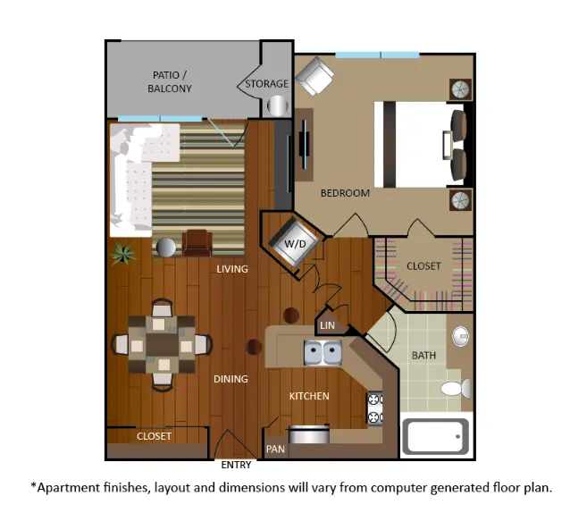Gables Metropolitan Uptown Houston Apartment Floorplan 2