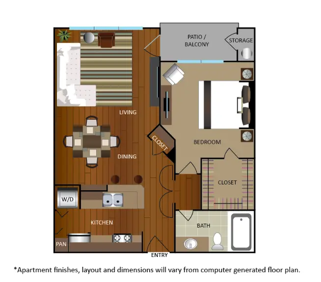 Gables Metropolitan Uptown Houston Apartment Floorplan 3