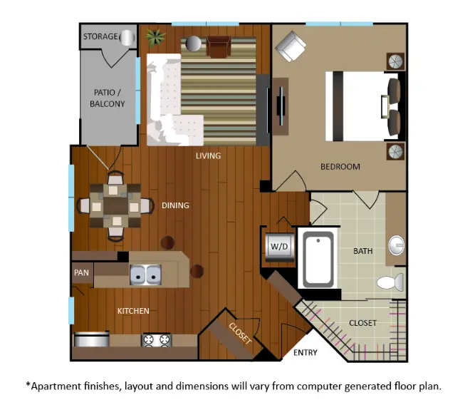 Gables Metropolitan Uptown Houston Apartment Floorplan 6