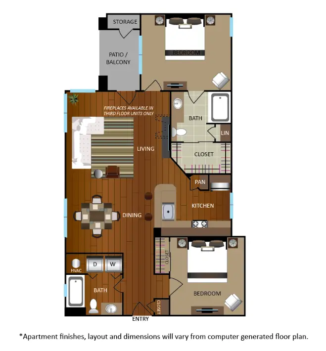 Gables Metropolitan Uptown Houston Apartment Floorplan 9