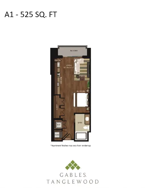 Gables Tanglewood Houston Apartments Floor Plan 1