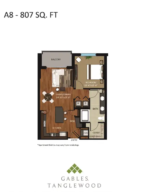 Gables Tanglewood Houston Apartments Floor Plan 11