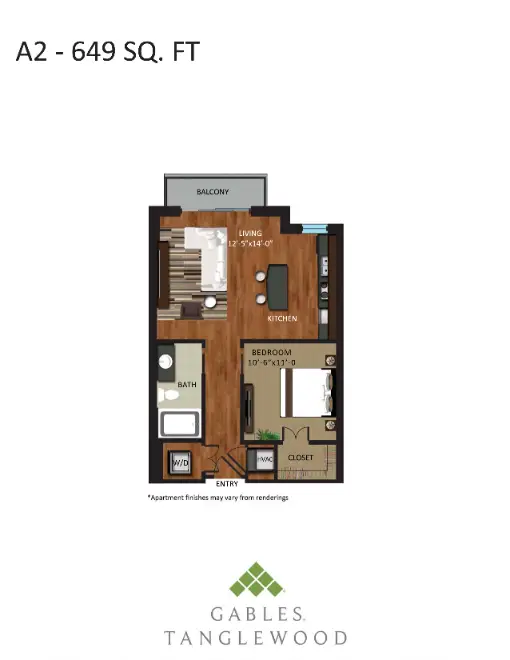 Gables Tanglewood Houston Apartments Floor Plan 2