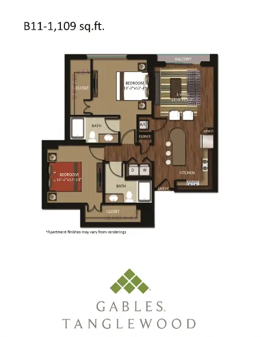Gables Tanglewood Houston Apartments Floor Plan 24