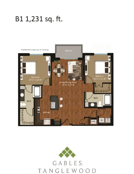 Gables Tanglewood Houston Apartments Floor Plan 25