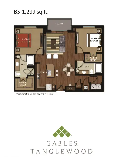 Gables Tanglewood Houston Apartments Floor Plan 29